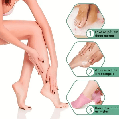 BelleCare – Meias Hidratantes Anti-Rachaduras para os Pés
